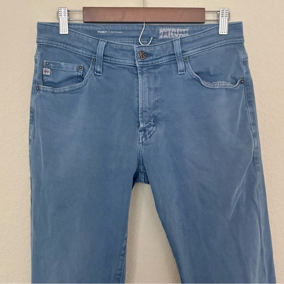 AG Everett Slim Straight Jeans 29x33 Blue Premium Designer Denim - Picture 2 of 11